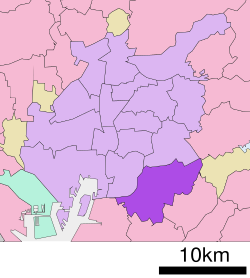 Location of Midori ward Nagoya city Aichi prefecture Japan